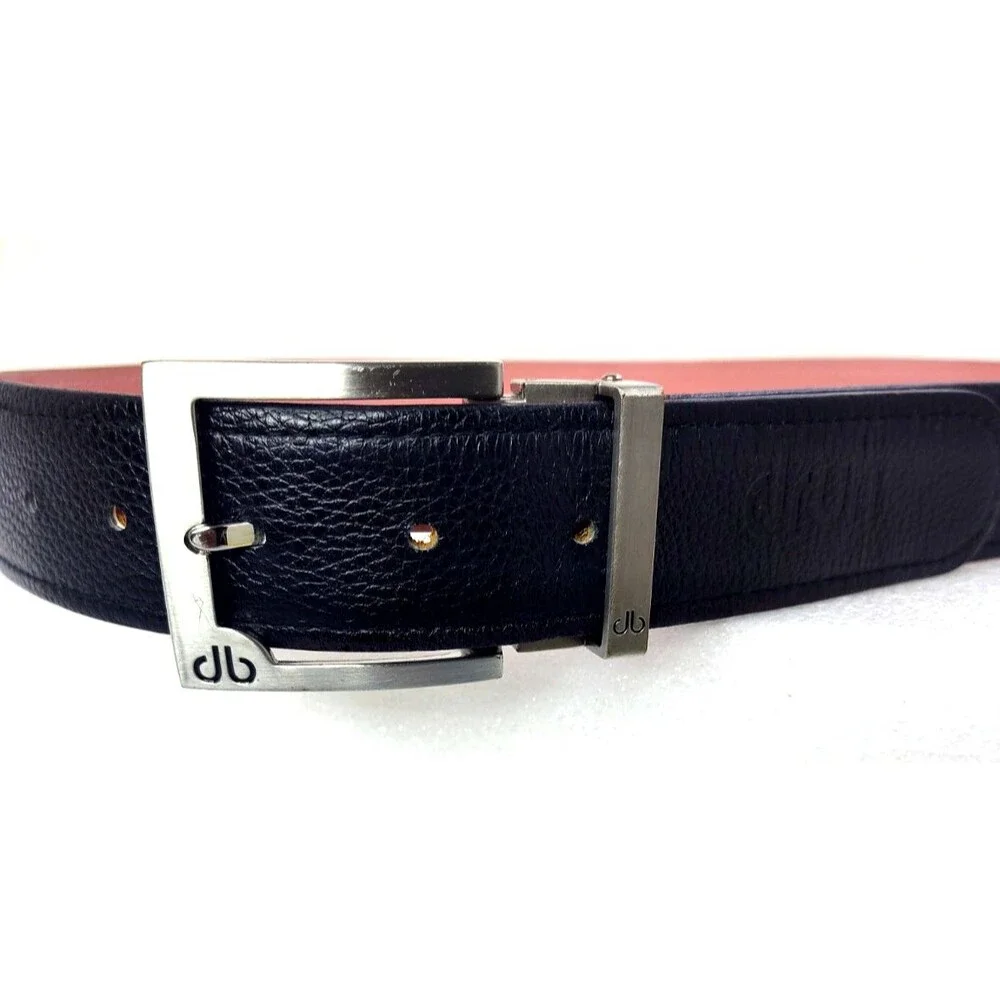 DRUH Mens Black Leather  Belt Size 30